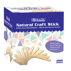 BAZIC Natural Craft Stick (1000/Box) BAZIC Natural Craft Stick (1000/Box)