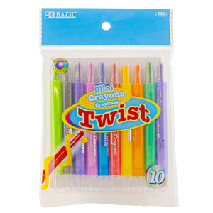 BAZIC 10 Color Mini Propelling Crayons BAZIC 10 Color Mini Propelling Crayons