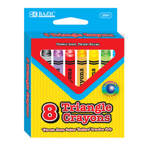 BAZIC 8 Color Premium Jumbo Triangle Crayons BAZIC 8 Color Premium Jumbo Triangle Crayons