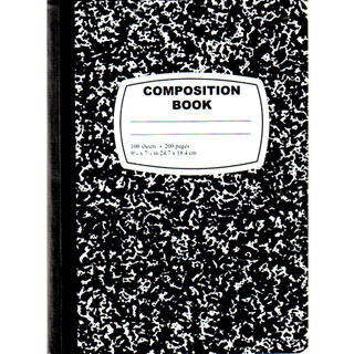 Composition Notebook, wide-ruled, 100 Sheets, Black