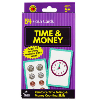 Flash Cards - Time and Money - 54 Count - Boxed