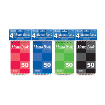 3" x 5" Top Spiral Bound Memo Book, 50 Sheets, 24 units per case