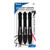 BAZIC Black Chisel Tip Jumbo Permanent Markers w/ Grip (3/Pack), 24 units per case