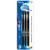 BAZIC GR8 Black Oil-Gel Ink Pen w/ Rubberized Barrel (3/Pack)
