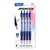 BAZIC Spencer Blue Retractable Pen w/ Cushion Grip (4/Pack)