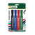 BAZIC Assorted Colors Chisel Tip Desk Style Permanent Markers (4/Pack), 24 units per case