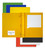 Valor Products 2 Pocket Assorted (White, Green, Black, Blue, Red, Yellow) Color Poly Portfolios with 3-Prong, 48 units per case