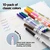 BAZIC 10 Colors Fine Line Super Washable Markers, 24 units per case