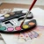BAZIC Products 12 Color Washable Watercolor Paint Set, with Brush, Water-Activated Cakes, Travel Case Storage, for Kids School Art, 24 units