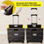 16x18x15 Inch Yellow Folding Cart on Wheels with Lid, 3 units per case