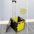 16x18x15 Inch Yellow Folding Cart on Wheels with Lid, 3 units per case