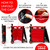 16x18x15 Inch Red Folding Cart on Wheels with Lid, 3 units per case