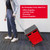16x18x15 Inch Red Folding Cart on Wheels with Lid, 3 units per case