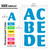 2" Fluorescent Color Alphabet and Number Stickers - 72 Pack, 24 units per case