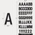1" Black Alphabet and Number Stickers - 310 Pack, 24 units per case