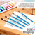 Flat Natural Hair Paint Brushes - 5 Pack, 24 units per case