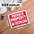 9x12 Private Property No Trespassing Sign, 24 units per case