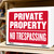 9x12 Private Property No Trespassing Sign, 24 units per case