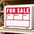 9x12 For Sale Sign 2-Line Red/White, 24 units per case
