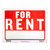 12x16 Inch For Rent Sign - Durable Weatherproof Yard Banner, 24 units per case