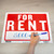 12x16 Inch For Rent Sign - Durable Weatherproof Yard Banner, 24 units per case