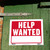 9x12 Help Wanted Sign Red/White, 24 units per case