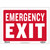 9x12 Emergency Exit Sign Red/White, 24 units per case