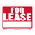 12x16 For Lease Sign Red/White, 24 units per case