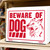 9x12 Beware of Dog Sign Red/White, 24 units per case