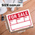 12x16 Inch For Sale Sign (2-Line) - Durable Weatherproof Banner, 24 units per case