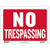 9x12 No Trespassing Sign Medium, 24 units per case
