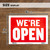 12x16 Inch Open Sign with Closed Sign on Back - Durable Banner, 24 units per case