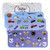 7.5" X 3.25" X 1" Assorted Tin Pencil Box, 32 units per case