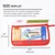BAZIC 11.5" x 6.5" 3-ring Clear Pencil Pouch, 24 units per case