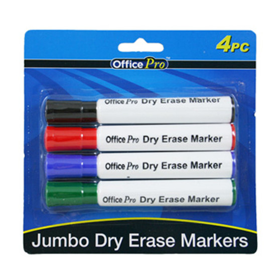 Office Pro Dry Erase Markers Wide Markers, 4ct, 36 units per case