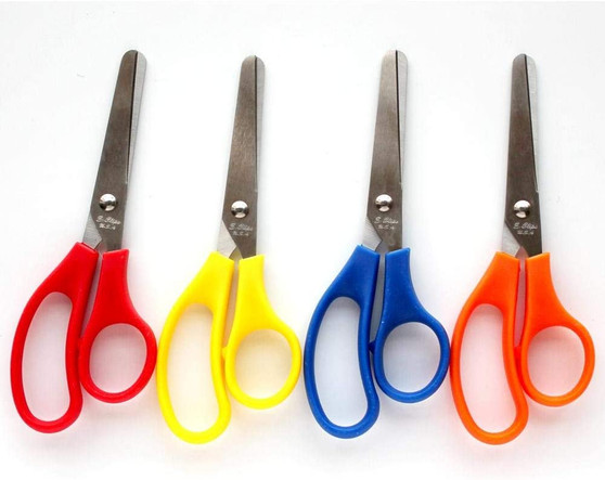 5" Assorted Color Round Tip Scissors, Bulk Pack, 500 units per case