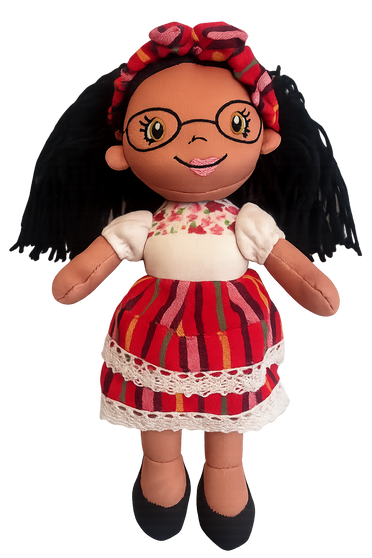 Handmade Huggable Rag Doll with Glasses – 100% Spandex Cotton, Ultra-Soft Polyester Stuffing | Perfect Gift for All Occasions, 24 units per case