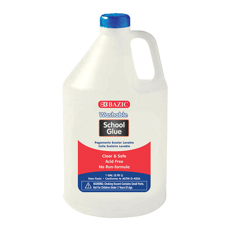 BAZIC 1 Gallon Washable Clear School Glue