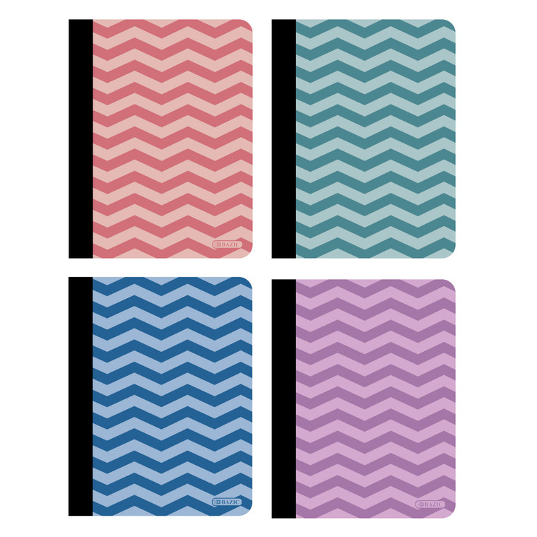 BAZIC C/R 100 Ct. Chevron Composition Book, 48 units per case