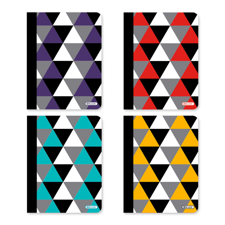 BAZIC C/R 100 Ct. Geometric Composition Book, 48 units per case