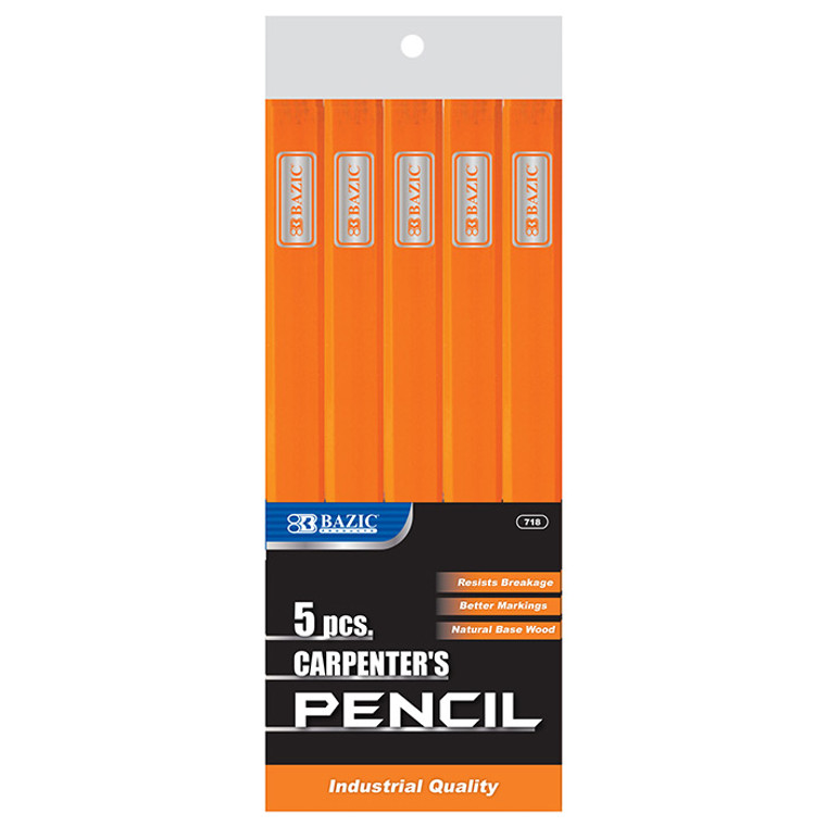 BAZIC Carpenter's Pencil (5/Pack)