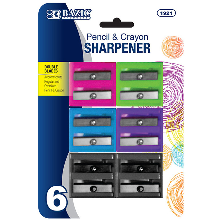 BAZIC Dual Blades Square Sharpener (6/Pack)