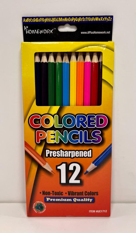 Colored Pencils - 12 pk - Boxed - Asst. Colors