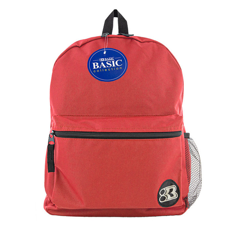 BAZIC 16" Basic Red Backpack