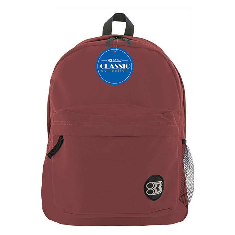 BAZIC 17" Classic Burgundy Backpack