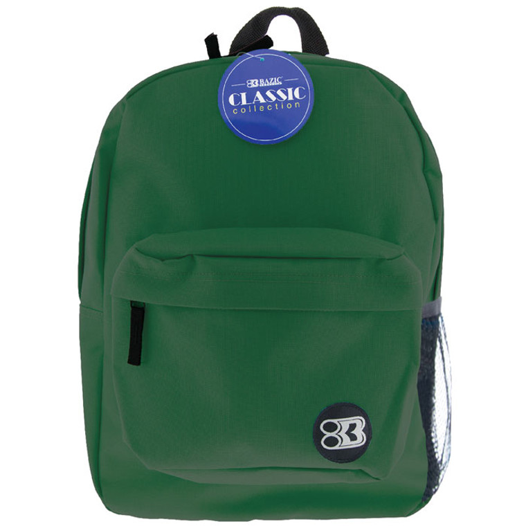 BAZIC 17" Classic Green Backpack