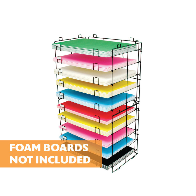 20x30 Inch 10-Slot Stainless Steel Foam Board Display Rack, 1 units per case