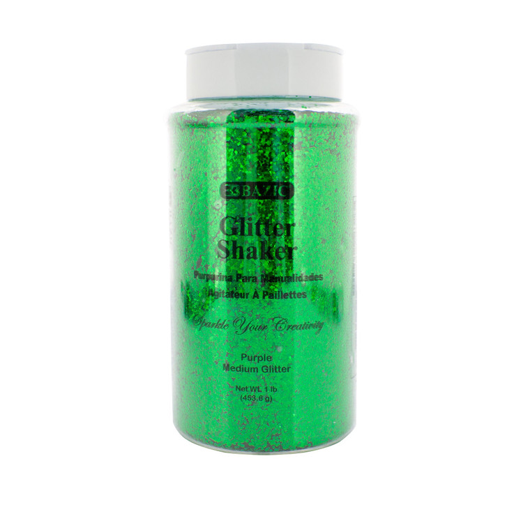 1lb (16 oz) Green Glitter, 12 units per case
