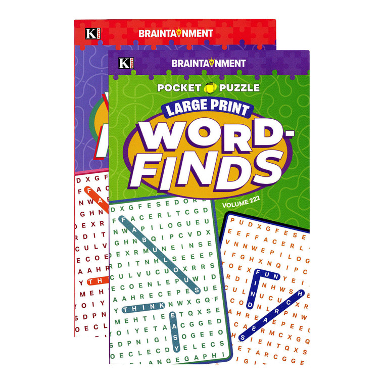 Kappa Pocket Word Finds Puzzle Book, Large Print, 24 units per case