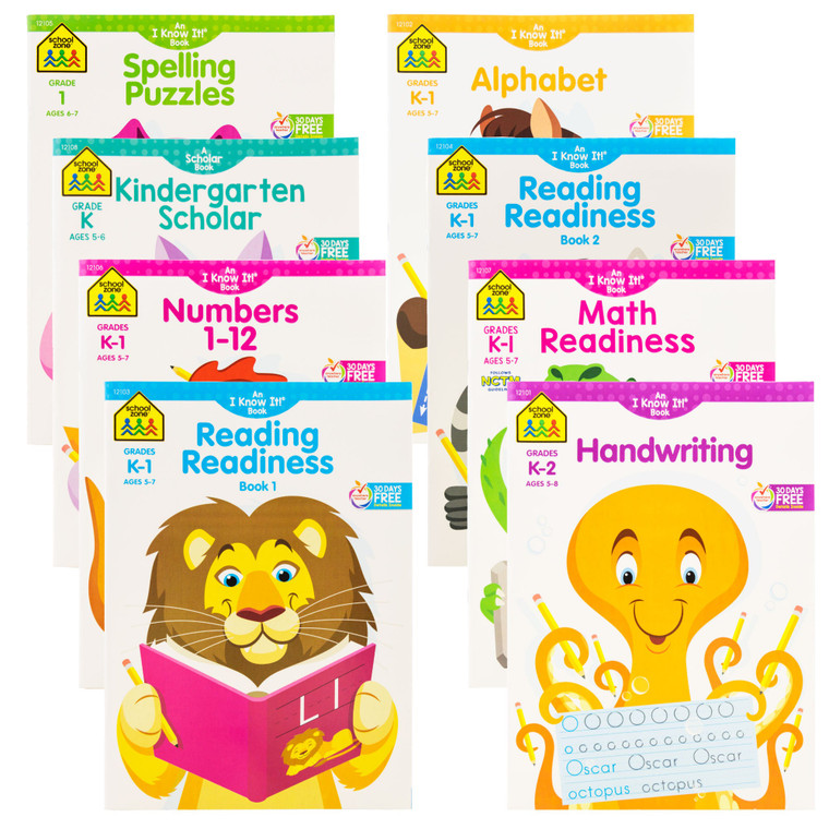 School Zone Assorted Workbooks - Learning Fun, 24 units per case